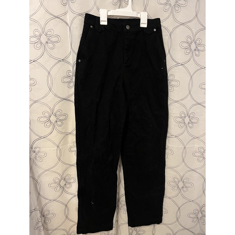 Future Collective Woman's Black Denim‎ High Rise Straight Leg Jeans- Size 00